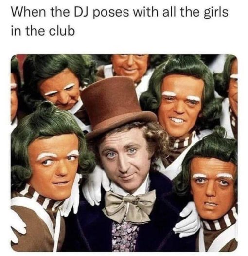 Celebrities, Funny, Gene Wilder, When the DJ poses with al the girls in the club