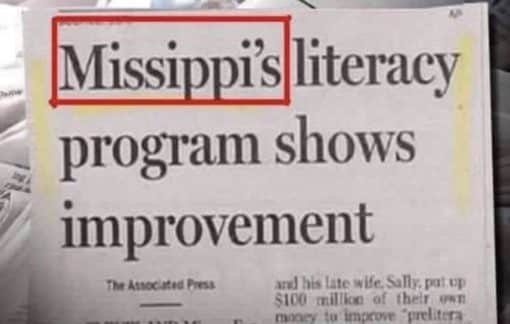 Funny, Missippis literacy program shows improvement
