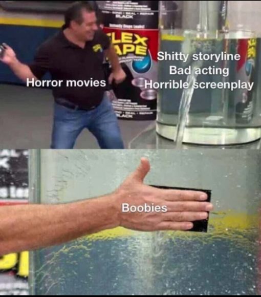 Funny, Sex Memes, Horror movies, shitty storyline, bad acting, horrible screenplay ... BOOBIES