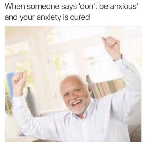 Forced Smile Guy Meme, Funniest Memes, When someone says don't be anxious and your anxiety is cured