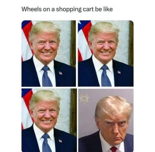 Celebrity Memes, Donald Trump Memes, Funniest Memes, Wheels on a shopping cart be like