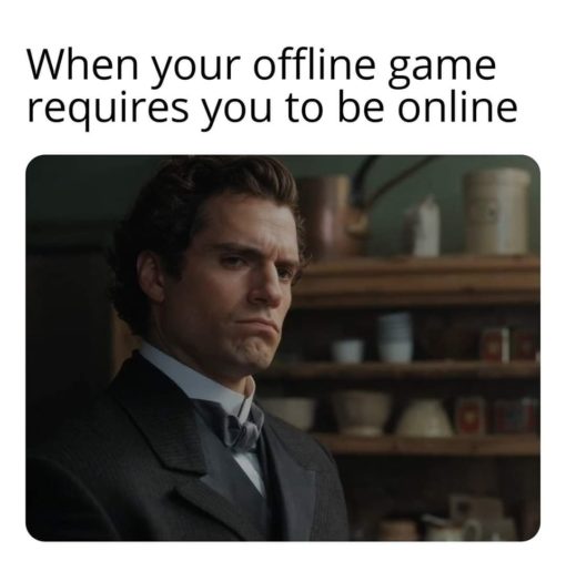 Celebrity Memes, Funniest Memes, Video Game Memes, Thats not what I signed up for - When your offline game requires you to be online