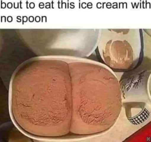 Food Memes, Funniest Memes, Sex Memes, Ice cream that looks like a booty