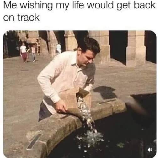 Funniest Memes, Hard Luck Memes, Dumping bag of coins in wishing fountain to make a wish