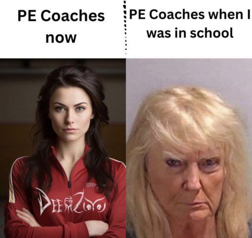Donald Trump Memes, Funniest Memes, School Memes, PE coaches now - PE coaches when I was in school