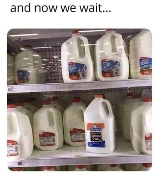 Food Memes, Funniest Memes, Prank Memes, Switching milk with Elmer's glue