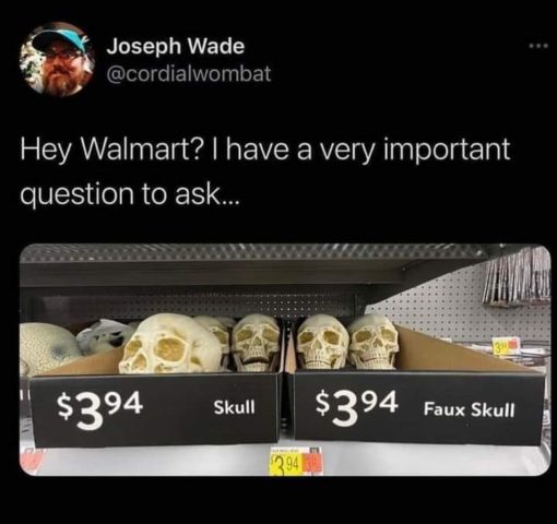 Funniest Memes, Halloween Memes, Scary, Walmart Memes, Walmart selling real skulls