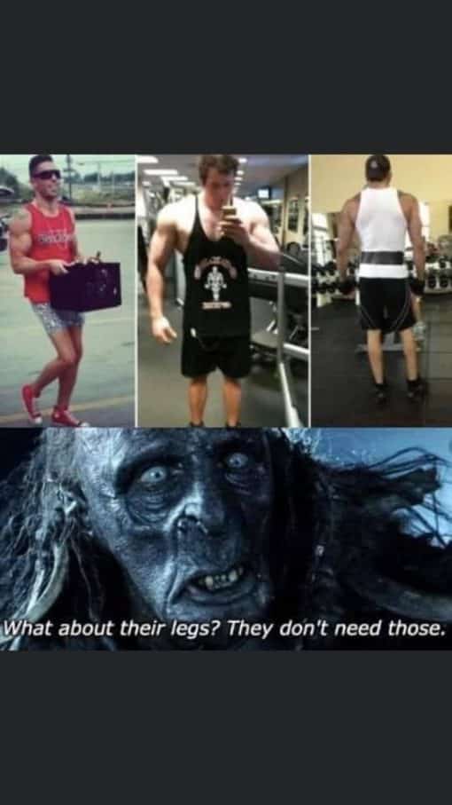 Body Building Memes, Funniest Memes, Lord of the Rings Memes, What about their legs? They don't need their legs?
