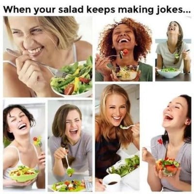 Food Memes, Funniest Memes, when your salad keeps making jokes