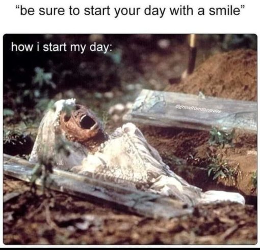 Funniest Memes, Horror Memes, Sleep Memes, Be sure to start your day with a smile. - how I start my day