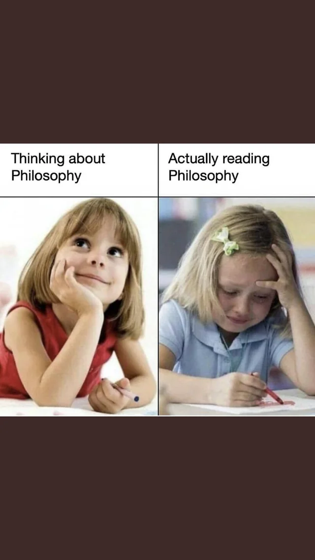 Funniest Memes, Philosophy Memes Thinking vs reading philosophy