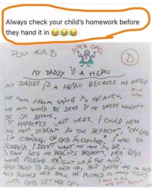 Funniest Memes, Kid Memes, Sex Memes Always check your childs homework before they hand it in POO AGE
