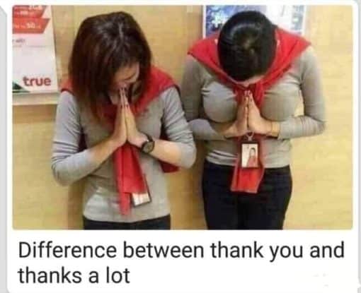 Boob Memes, Funniest Memes Difference between thank you and thanks a lot