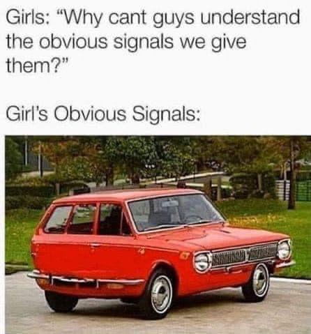 Funniest Memes, Optical Illusion Memes, Relationship Memes Why cant guys understand the obvious signals we give them  obvious