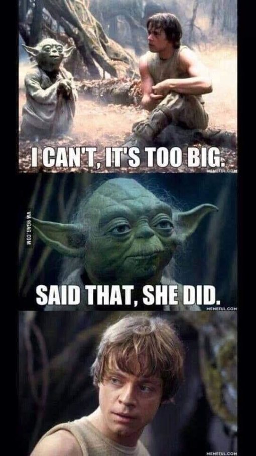 Funniest Memes, Star Wars Memes  I CAN T  IT S TOO BIG SAID THAT 