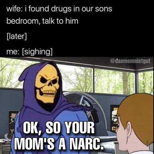 Drugs Memes, Funniest Memes, Parent Memes, Skeletor Memes 