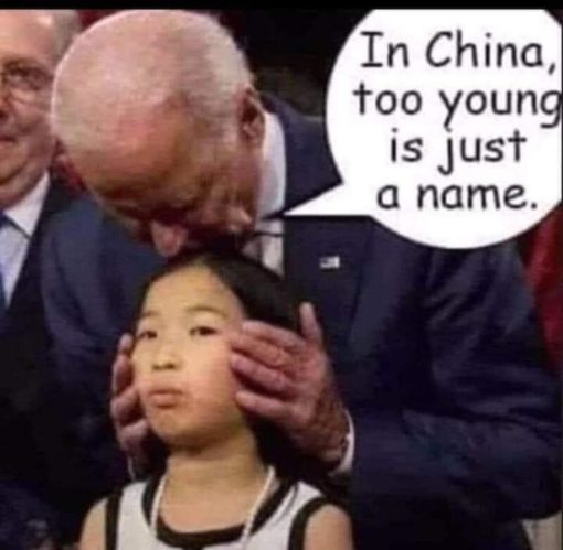 Funniest Memes, Joe Biden, Pedofile Memes  In China  too young is just a name  