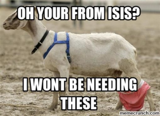 Beasteality Memes, Funniest Memes, Muslim Memes  OH YOUR FROM ISIS  I WONT BE NEEDING THESE 