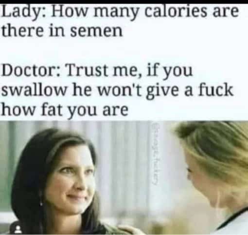 Cum Memes, Funniest Memes Calories in semen