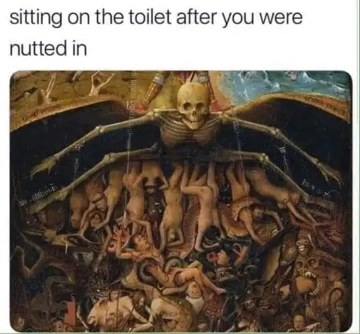 Cum Memes, Funniest Memes Sitting on the toilet after nutted in