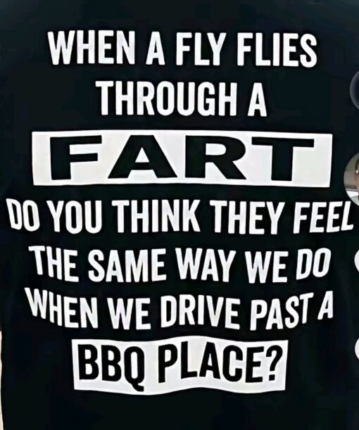 Animal Memes, Bug Memes, Driving Memes, Fart Memes, Food Memes, Funniest Memes, Gross Memes, High Thoughts Memes, Shower Memes, Weird Memes, WTF Memes, The meme is a simple black-background image with bold, white, all-caps text arranged like a poster. The word “FART” is especially large and boxed in the center, making the crude punchline impossible to miss, while “BBQ PLACE?” is also emphasized near the bottom like the final reveal. Visually, it feels like a deliberately lowbrow shower thought turned into a motivational-poster-style graphic: stark contrast, big block lettering, and a layout that builds the question one phrase at a time.